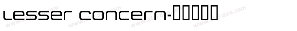 Lesser Concern字体转换